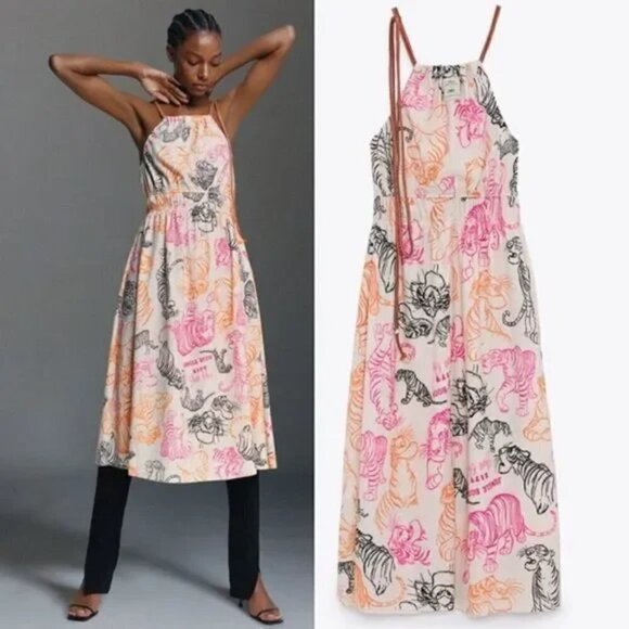 New Zara Disney Stories Collection Jungle Book Halter Midi Dress NWT Small - Picture 10 of 17